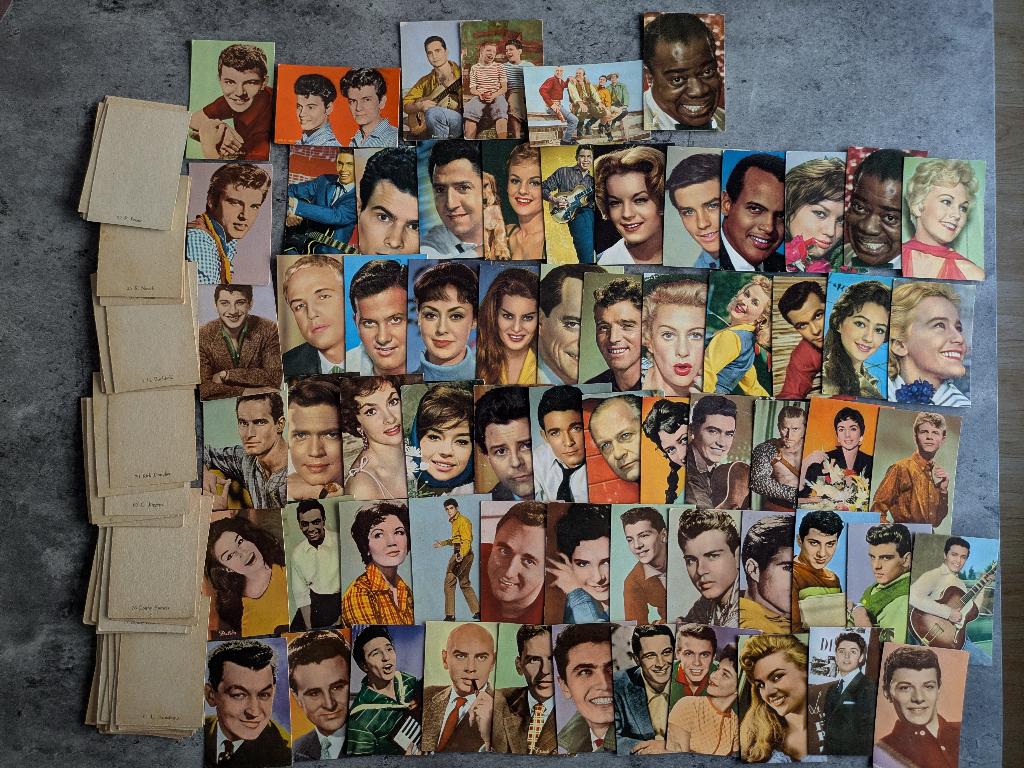 MAPLE LEAF MONTY FILMSTERREN 50S/60S 105X PLAATJES PRENTEN, Ophalen of Verzenden
