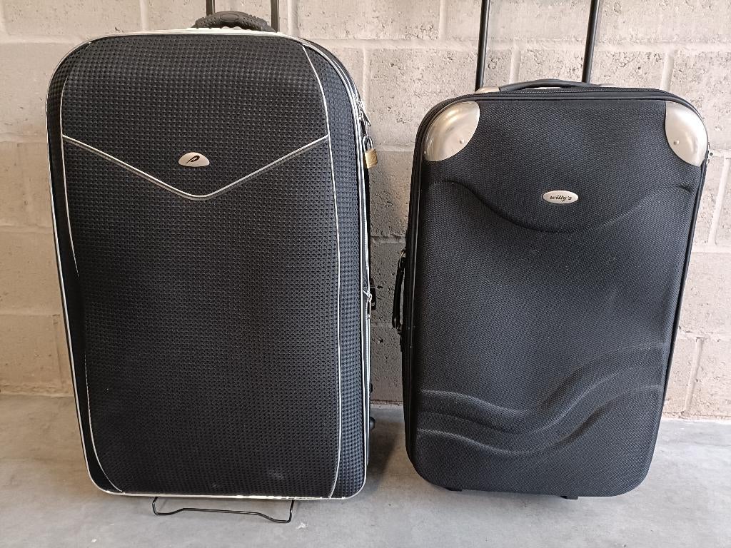Set de valises, Bijoux, Sacs & Beauté, Valises, Utilisé, Plastique souple, Poignée extensible, Roulettes, Enlèvement
