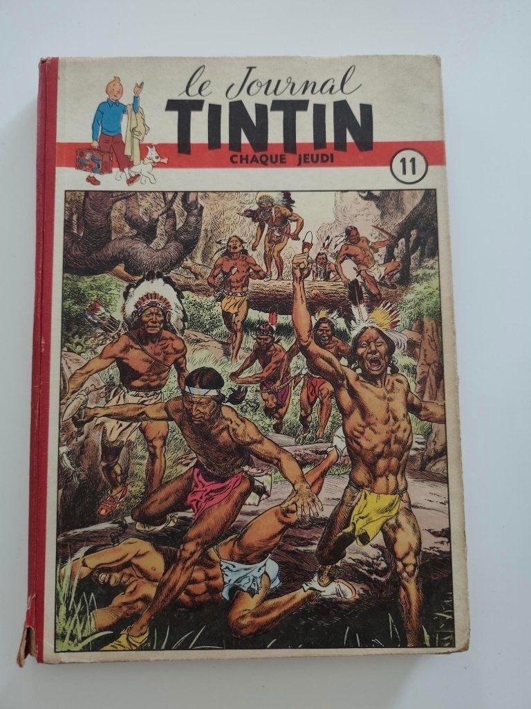 LE JOURNAL TINTIN N11 – RELIURE DOS ROUGE, Une BD, Enlèvement ou Envoi, Utilisé