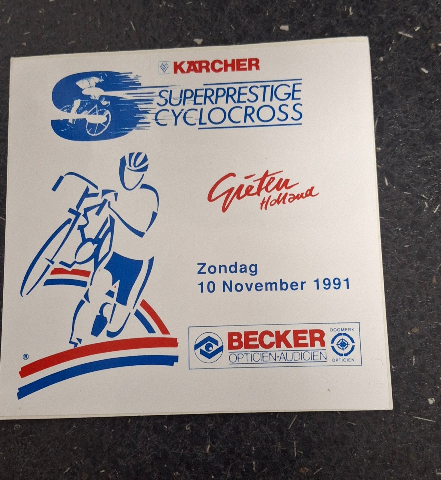 Autocollant vintage de cyclisme et de cyclocross 1991 Castin, Enlèvement ou Envoi, Comme neuf, Sport