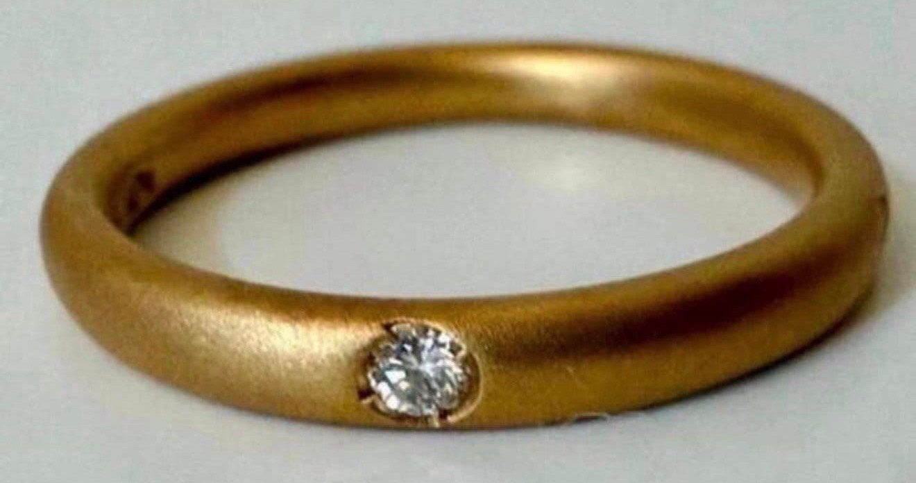 Nieuwe Pomellato 18 karaat gouden (trouw) ring met diamant!, Nieuw, Ophalen of Verzenden, Kleiner dan 17, Met edelsteen