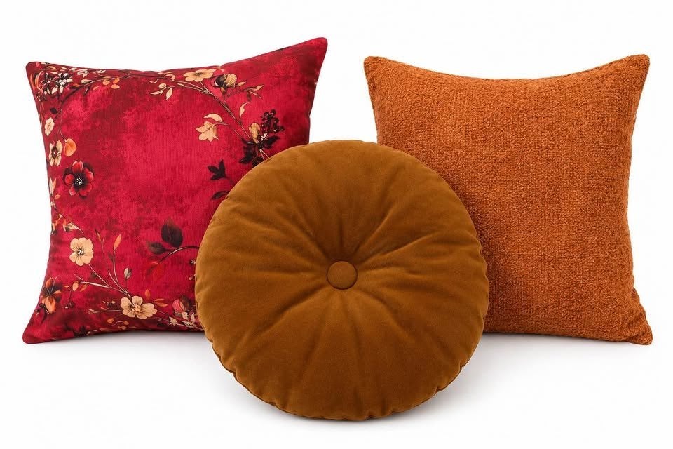 Lot 3 coussins (housse + coussin), Maison & Meubles, Enlèvement, Comme neuf