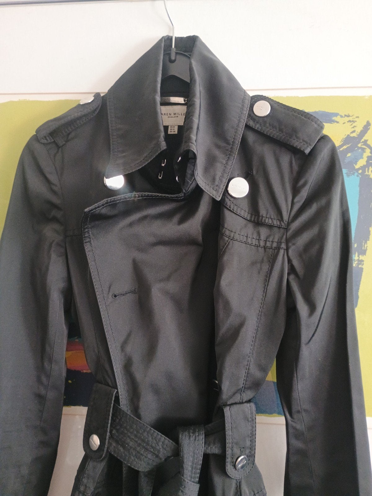 Karen Millen Regenmantel zwart S, Kleding | Dames, Karen Millen, Zwart, Ophalen of Verzenden, Jasje