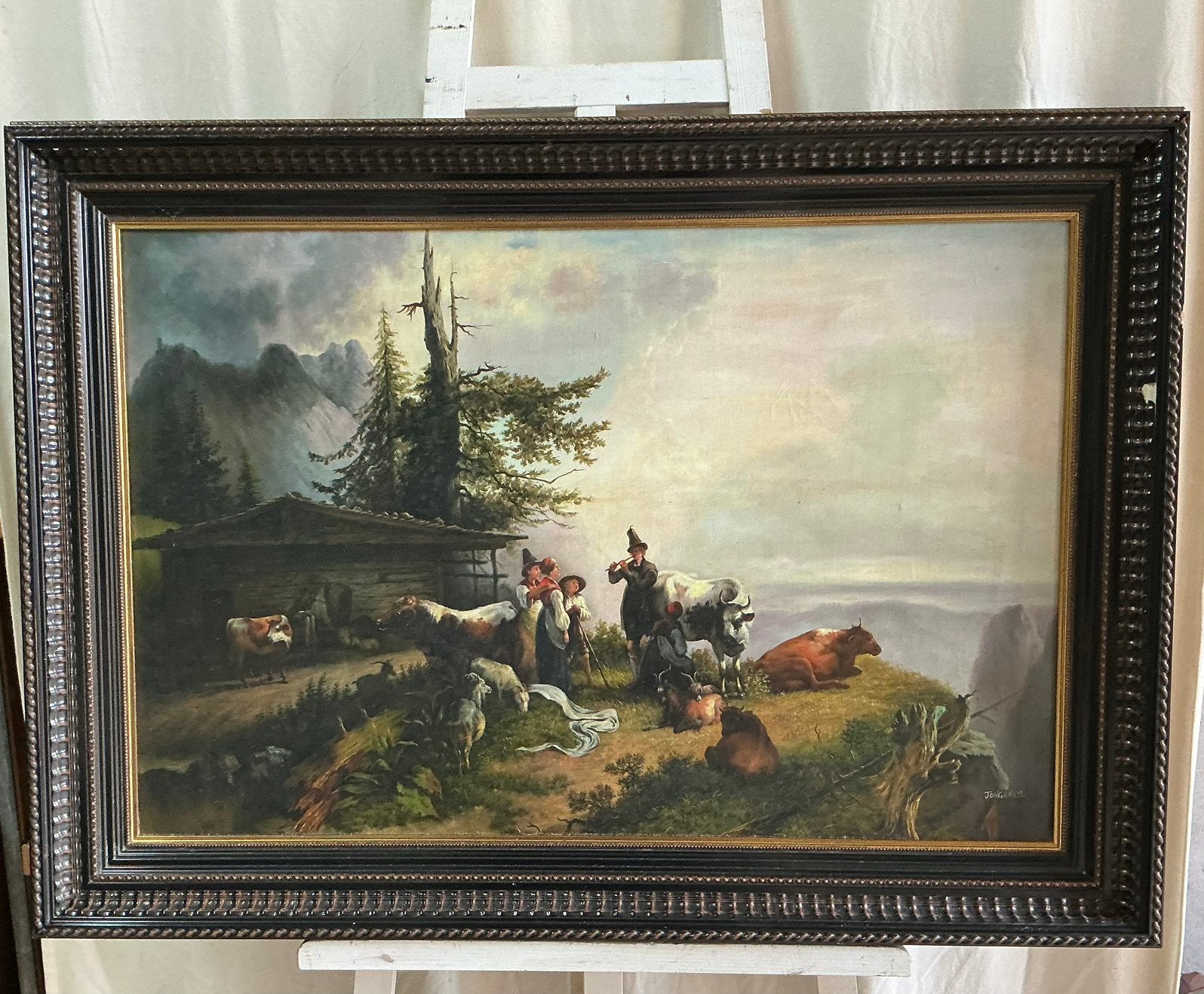 Lot 51. ALPENBOERDERIJ. 900x600. Kader 1080x780., Ophalen of Verzenden