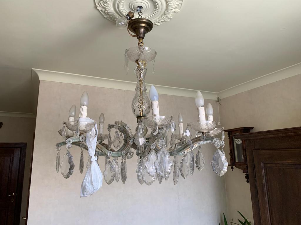 Luster verlichting Marie Thérèse 8 armen met reserve stukken, Ophalen, Zo goed als nieuw