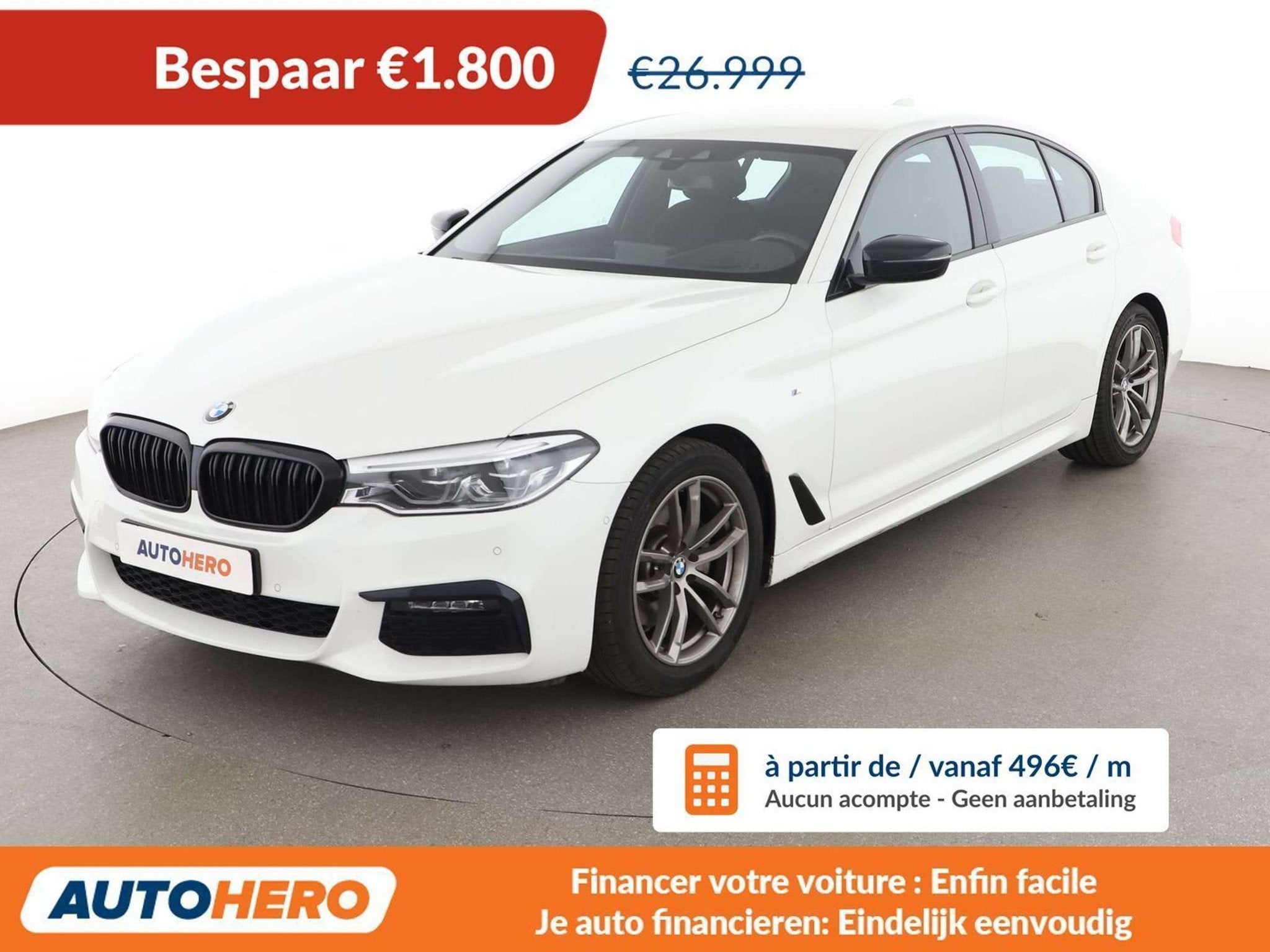 BMW 5 Serie 520 520d M Sport (bj 2019, automaat), Auto's, Automaat, 4 deurs, Achterwielaandrijving, Lichtsensor