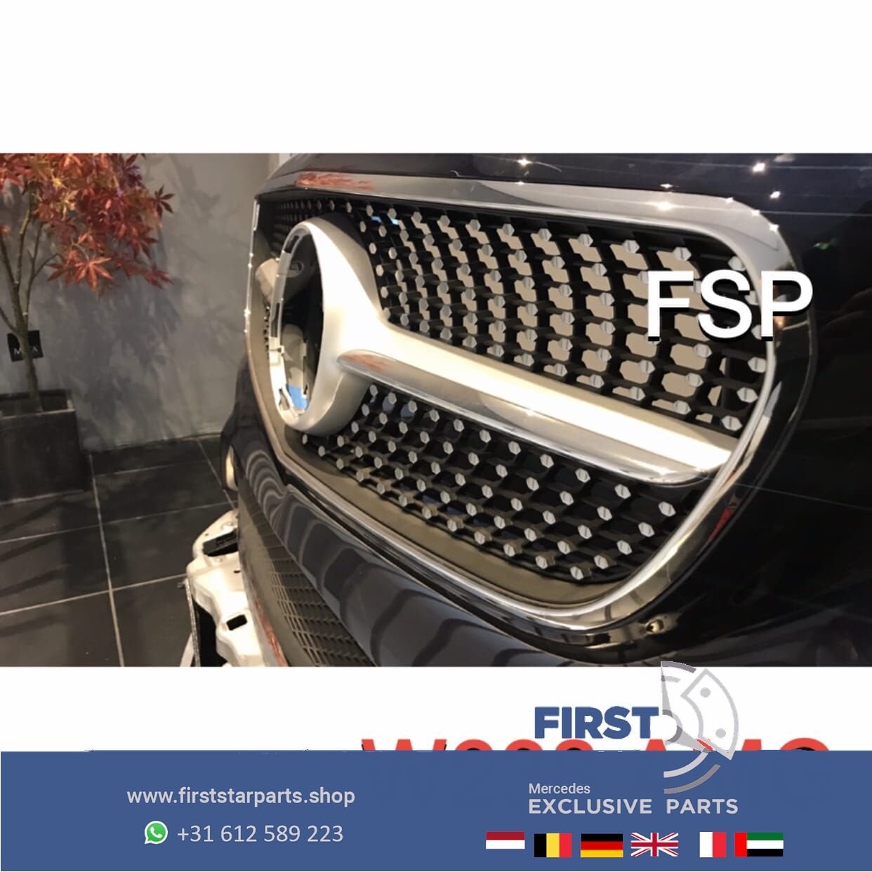 W238 C238 E43 E53 AMG VOORBUMPER + DIAMOND GRIL Mercedes E K, Gebruikt, -, Voor, Ophalen of Verzenden
