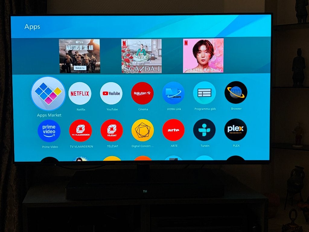 Panasonic OLED tv en Panasonic Soundplate, TV, Hi-fi & Vidéo, Panasonic, Comme neuf, Enlèvement, 100 cm ou plus