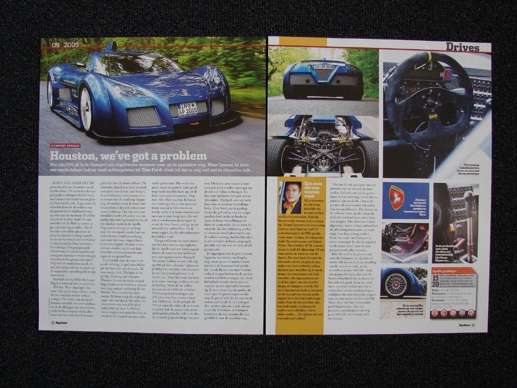 Artikel Gumpert Apollo, Ophalen of Verzenden, Zo goed als nieuw, Overige merken