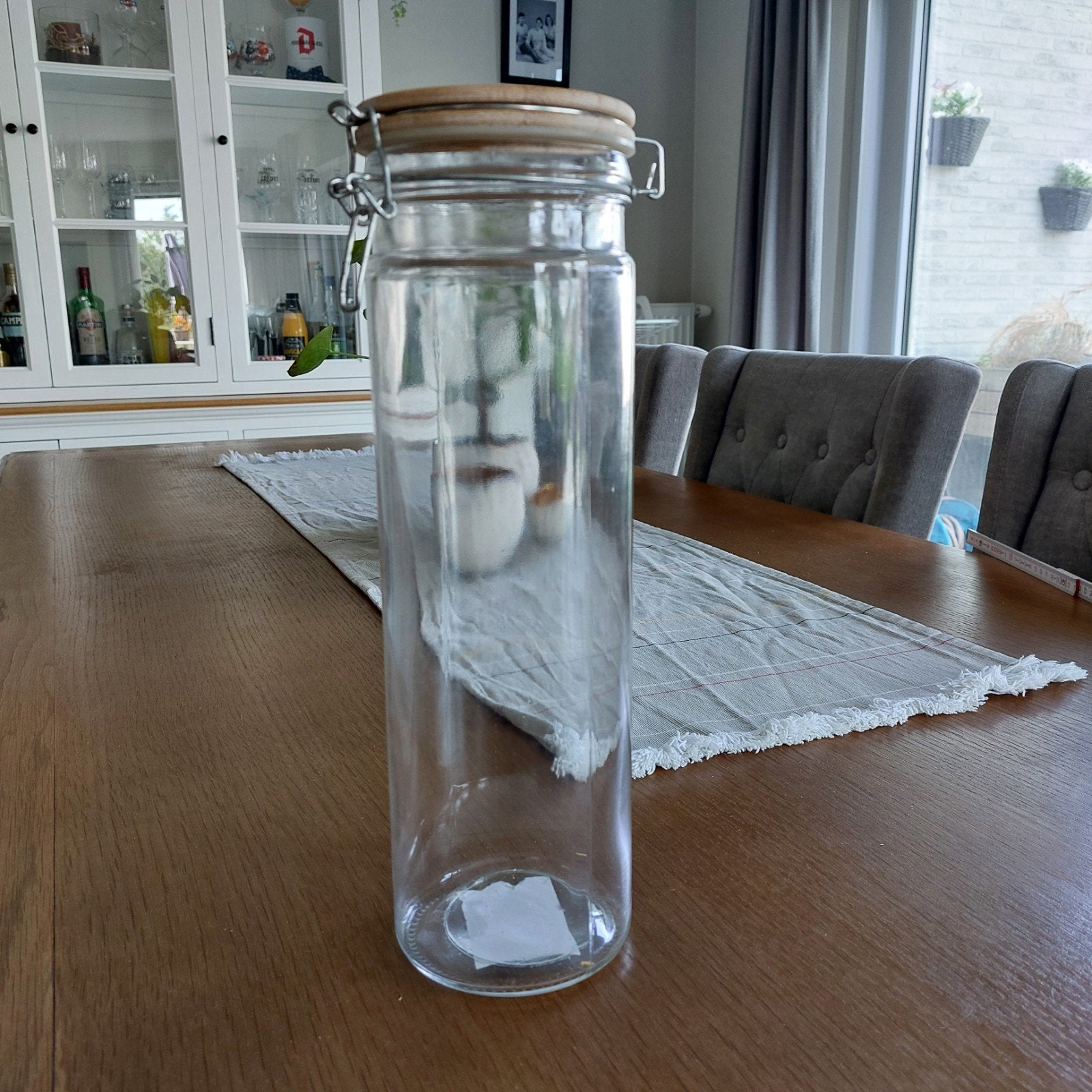 Bewaarpot met deksel, Enlèvement, Verre