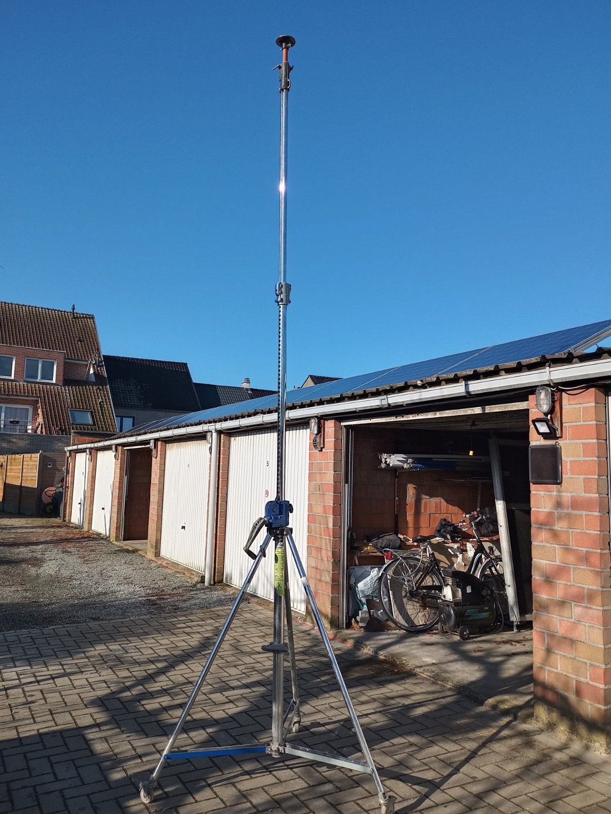 laser statief zeer goede kwaliteit kan tot 4meter hoogte, Ophalen, Gebruikt, 250 mm of meer, Overige typen