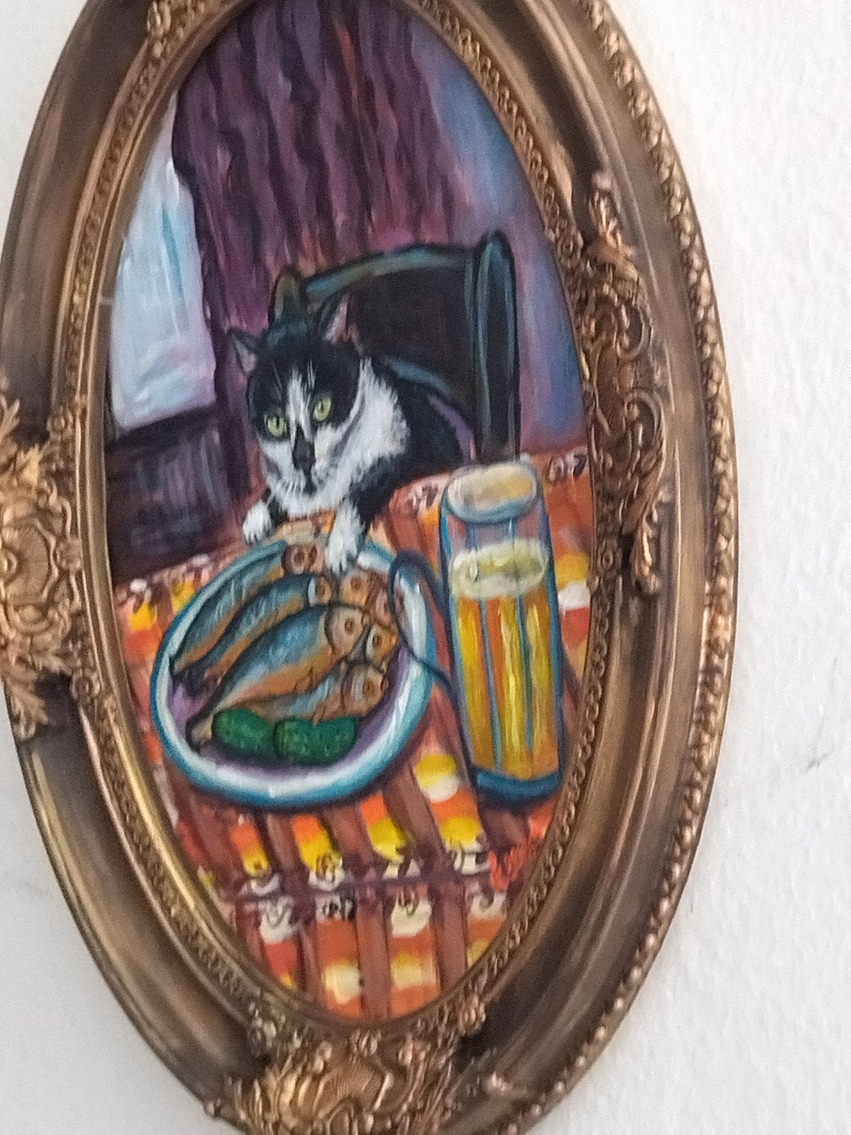 Krijtbord voor katten. Koud keramisch frame, Ophalen of Verzenden