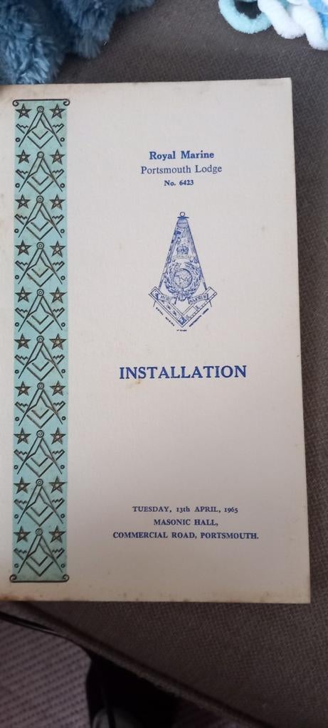 Installation Royal Marine Portsmouth Lodge n 6423, Enlèvement ou Envoi