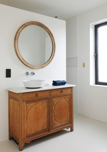 Lavabo meubel, Ophalen