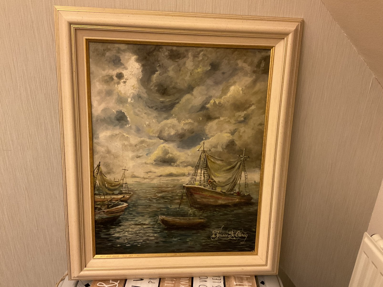 Schilderij op doek, Antiek en Kunst, Ophalen, Doek