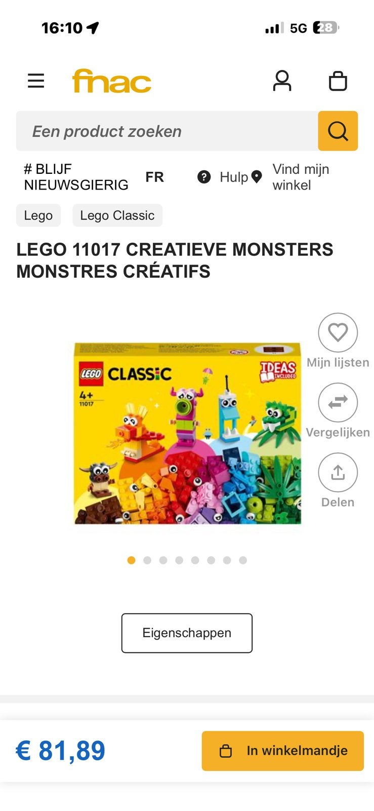 LEGO Classic Creatieve Monsters (11017), een bouwspeelgoed, Ophalen