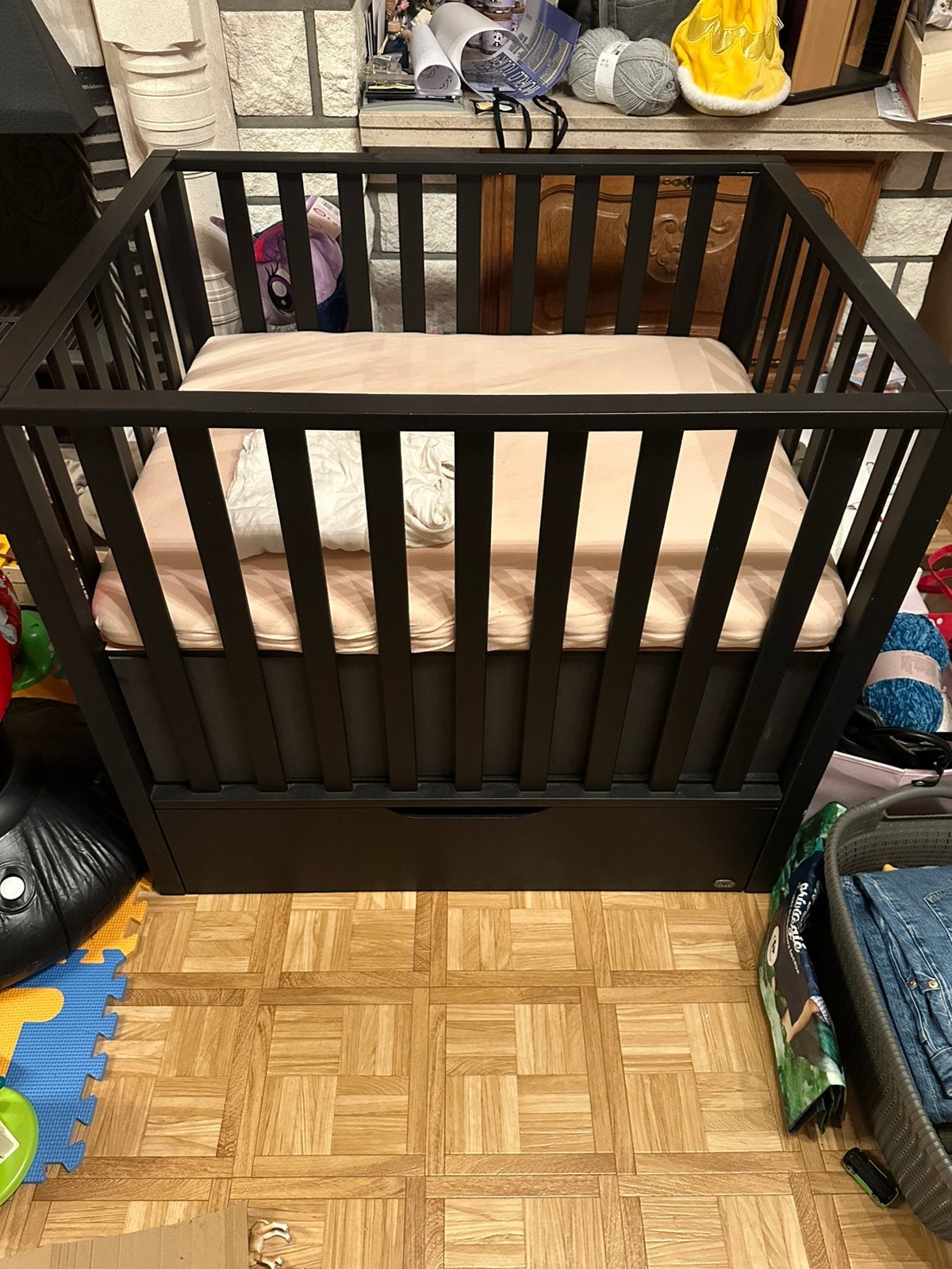 Babypark met lade, Enlèvement, Utilisé, Rectangulaire, Réglable en hauteur