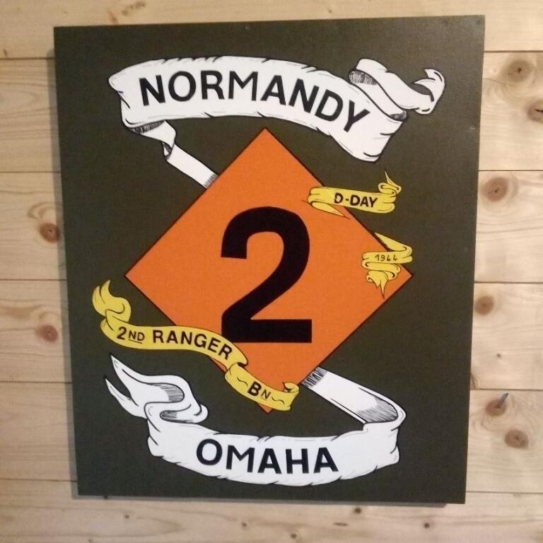 Panneau US WW2 : 2ND RANGER - Normandy - OMAHA BEACH, Collections, Enlèvement ou Envoi