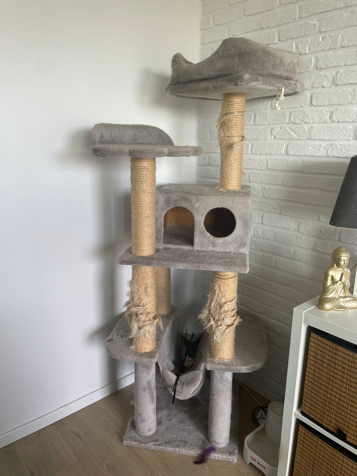 GRATIS - gebruikte krabpaal - 160 cm, Animaux & Accessoires, Enlèvement, Comme neuf, Griffoir