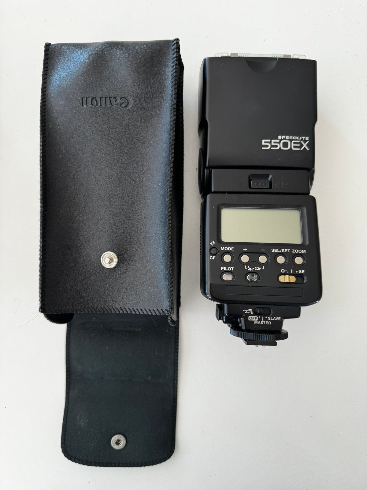 Canon Speedlite 550EX flitser | Inclusief Canon hoes, Audio, Tv en Foto, Foto | Flitsers, Ophalen, Canon, Externe flitser, Zo goed als nieuw