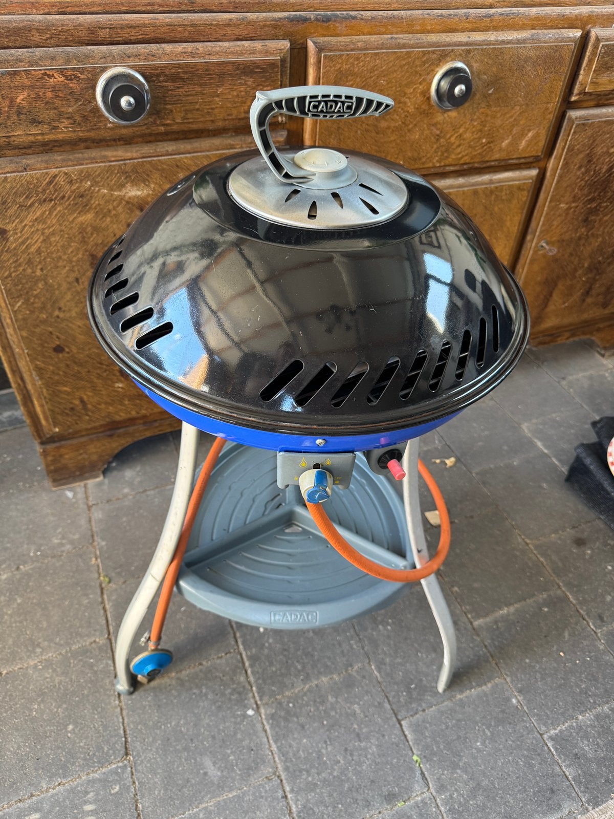 Gas bbq cadac, Ophalen, Gebruikt