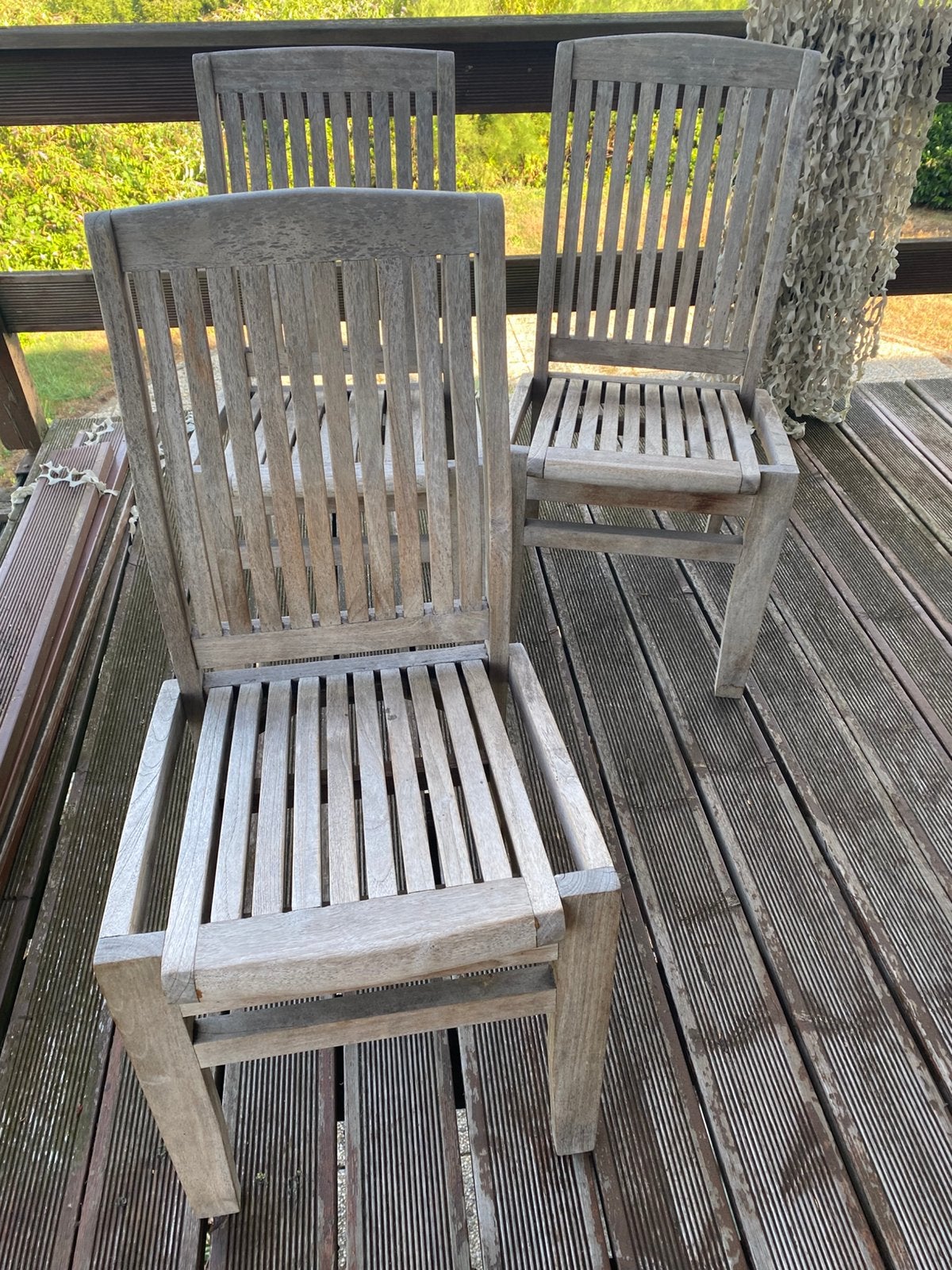 Chaise teck, Enlèvement, Comme neuf