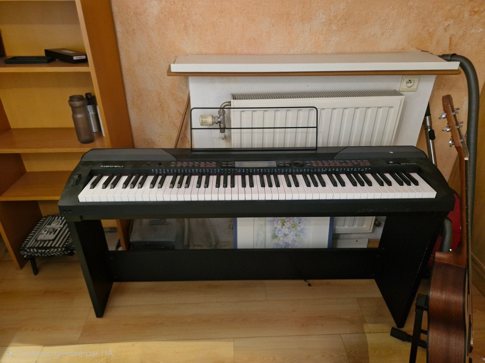 Piano numérique Medeli SP4200 – 88 touches lestées – support, Musique & Instruments, Enlèvement, Noir, Piano