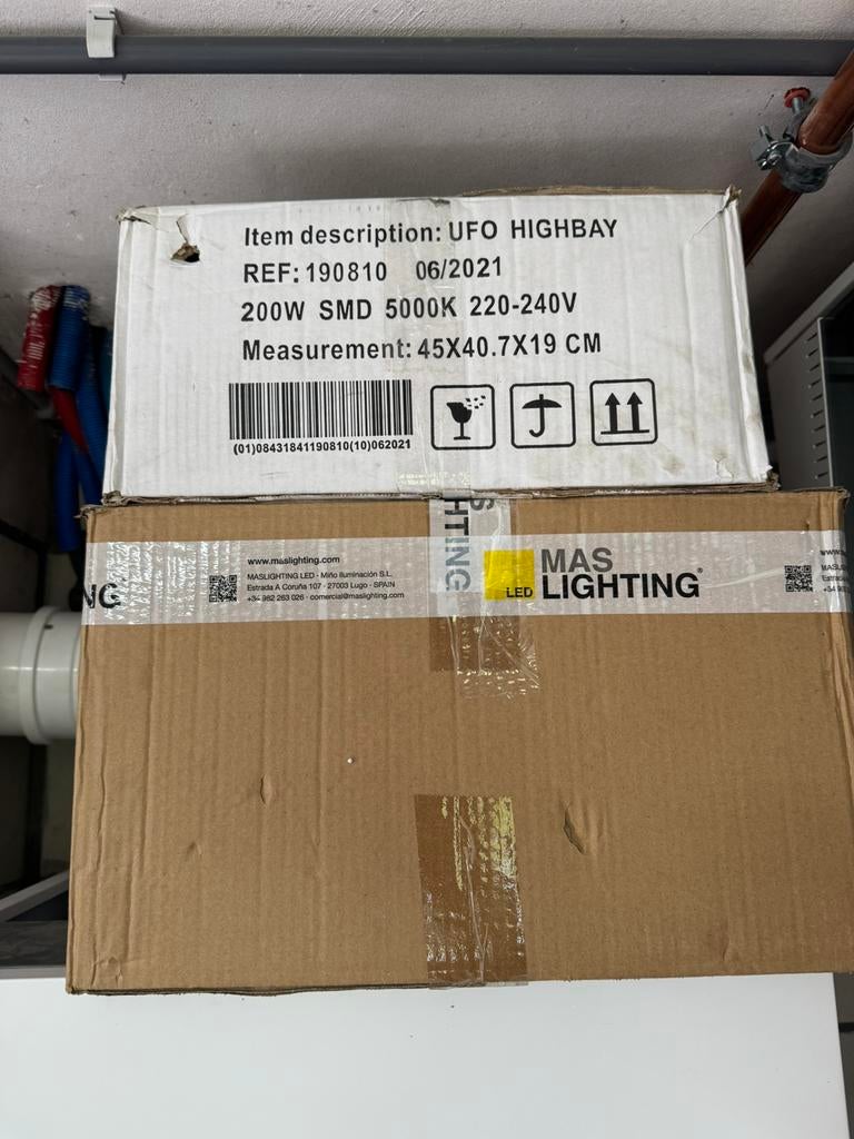 UFO HIGH BAY LED LAMP INDUSTRIEEL, Huis en Inrichting, Lampen | Hanglampen, Ophalen of Verzenden, Nieuw, Metaal