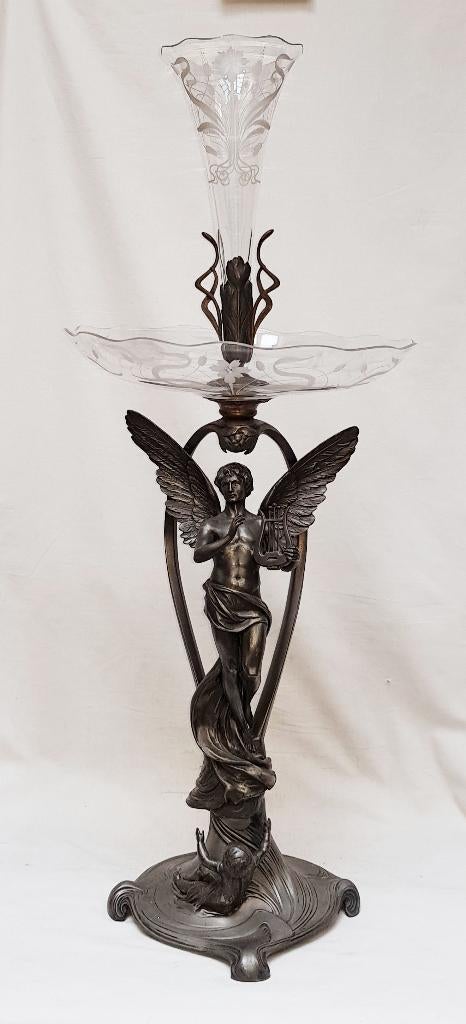 Centre de table Art Nouveau - Orphée - WMF., Enlèvement ou Envoi