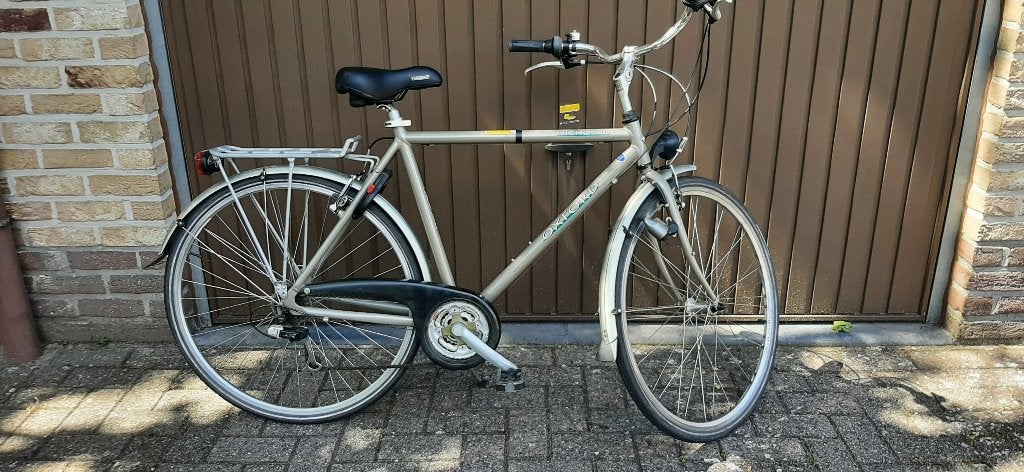 heren fiets, Fietsen en Brommers, Gebruikt, Velgrem, Versnellingen, 53 tot 57 cm
