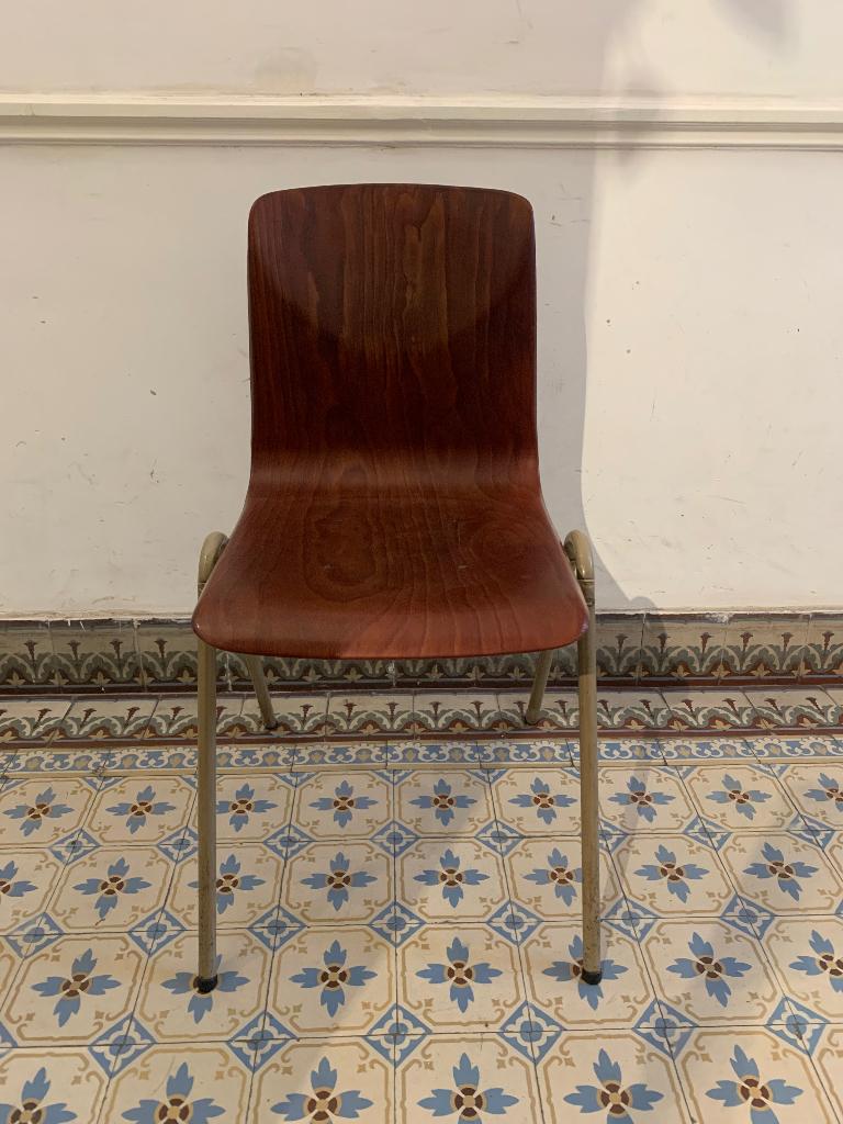 Lot 4 chaises Thur-Of-Seat Pagholz West Germany, Maison & Meubles, Chaises, Enlèvement, Utilisé, Bois, Cinq, Six Chaises ou plus
