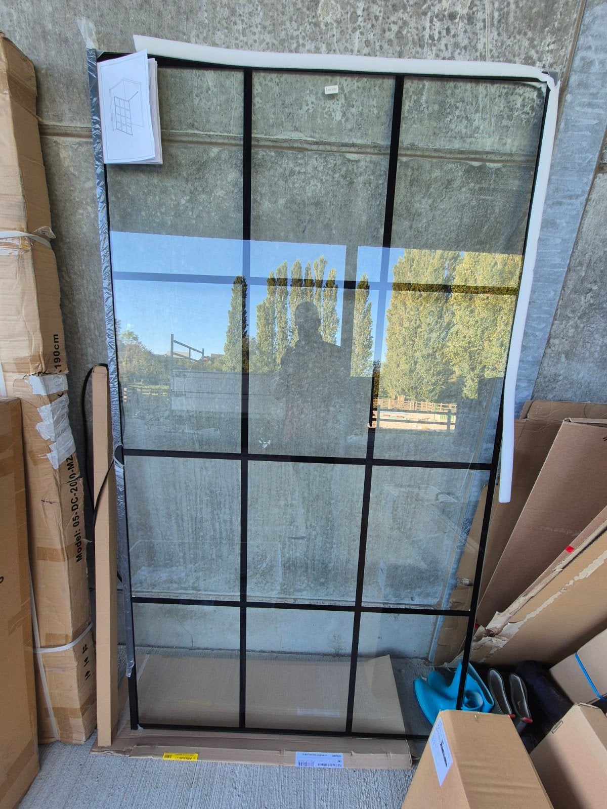 douchescherm inloopdouche, Ophalen, Veiligheidsglas