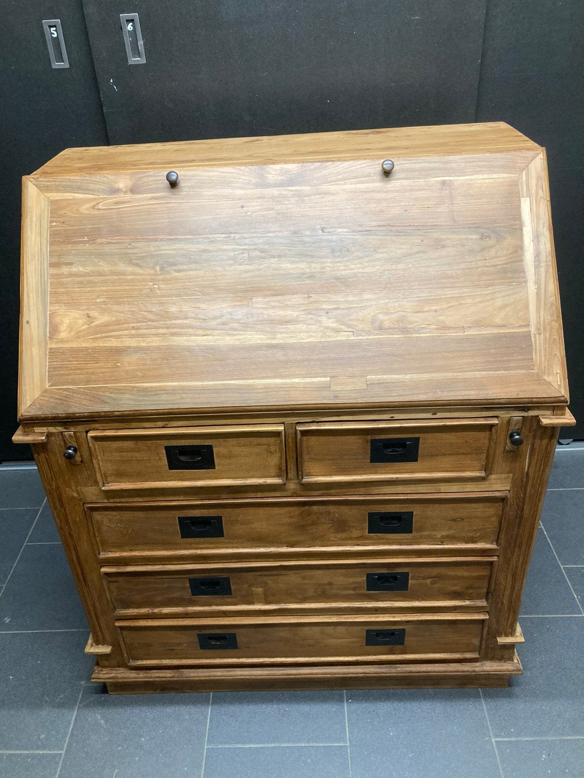 Teaken secretair, Maison & Meubles, Enlèvement, Comme neuf