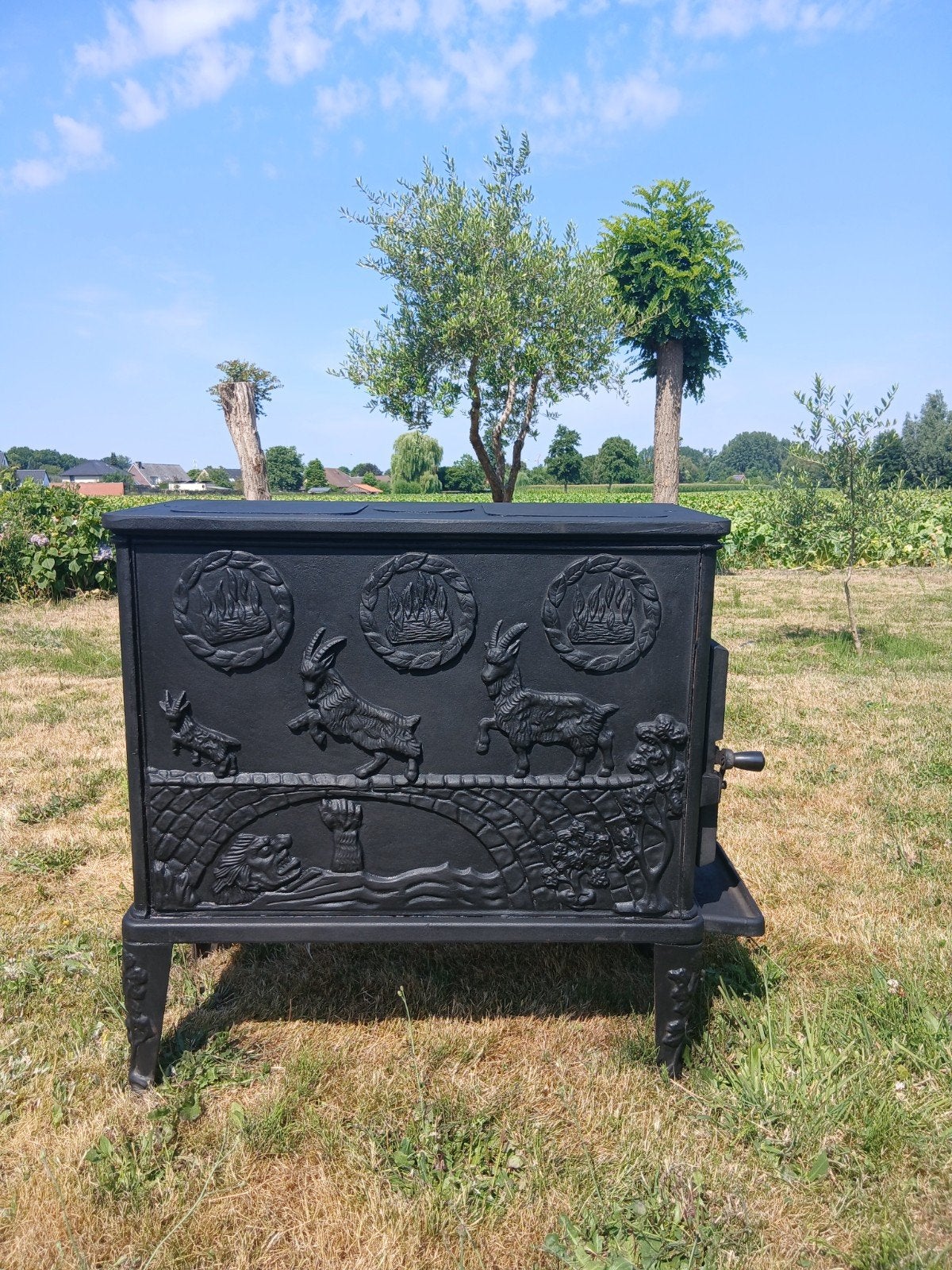 Dovre 300 houtkachel/tuinhaard, Ophalen