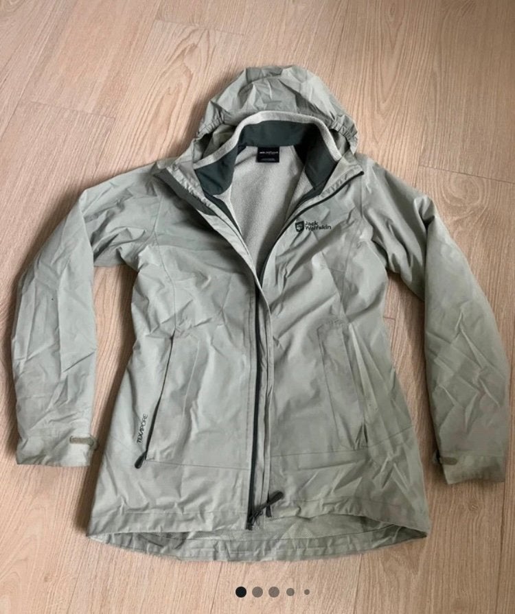 Regenjas Jack Wolfskin met uitneembare flees, Ophalen of Verzenden, Gedragen, Maat 34 (XS) of kleiner, Groen