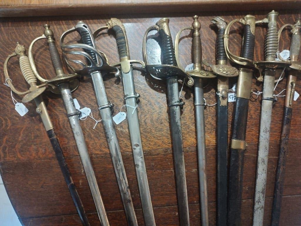 Lot sabels , epees , etc , 10 stuks, Collections, Envoi