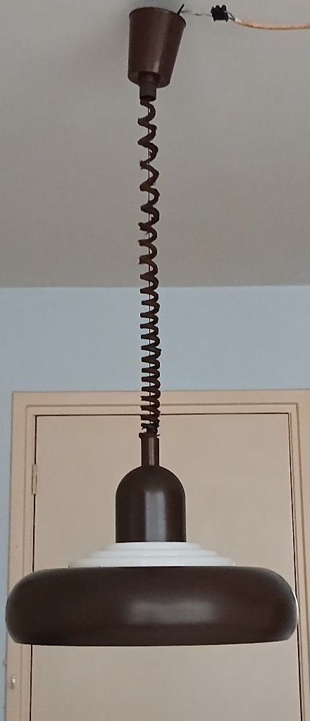 Vintage Space Age UFO Hanglamp, E27 (groot), Ophalen, Space Age, Kunststof