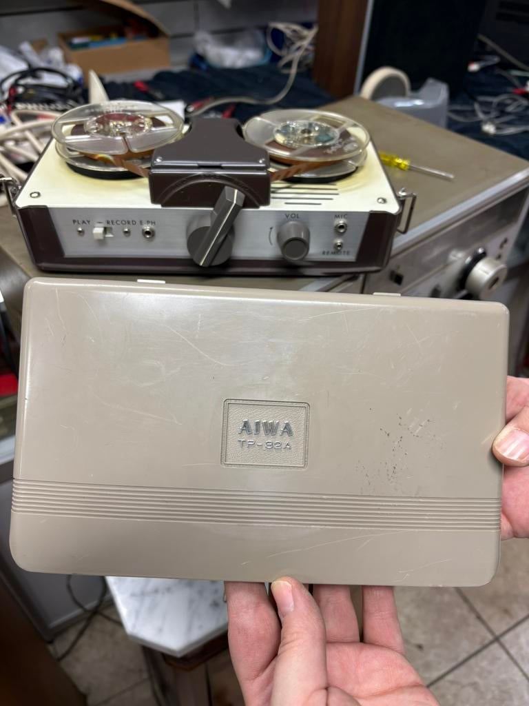Magnétophone à bandes vintage AIWA TP-32A - Années 60 - Rare, Enlèvement ou Envoi, Magnétophone