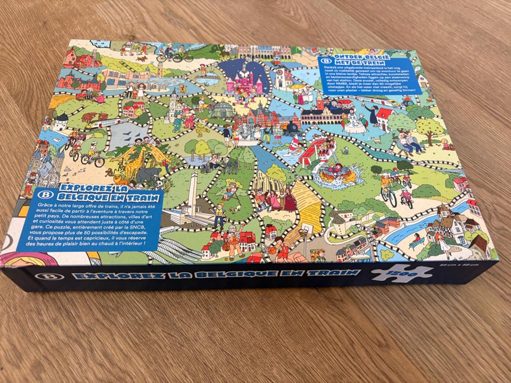 NMBS / SNCB “Explorez la Belgique en train” puzzel 1500 st, Collections, Enlèvement ou Envoi, Comme neuf
