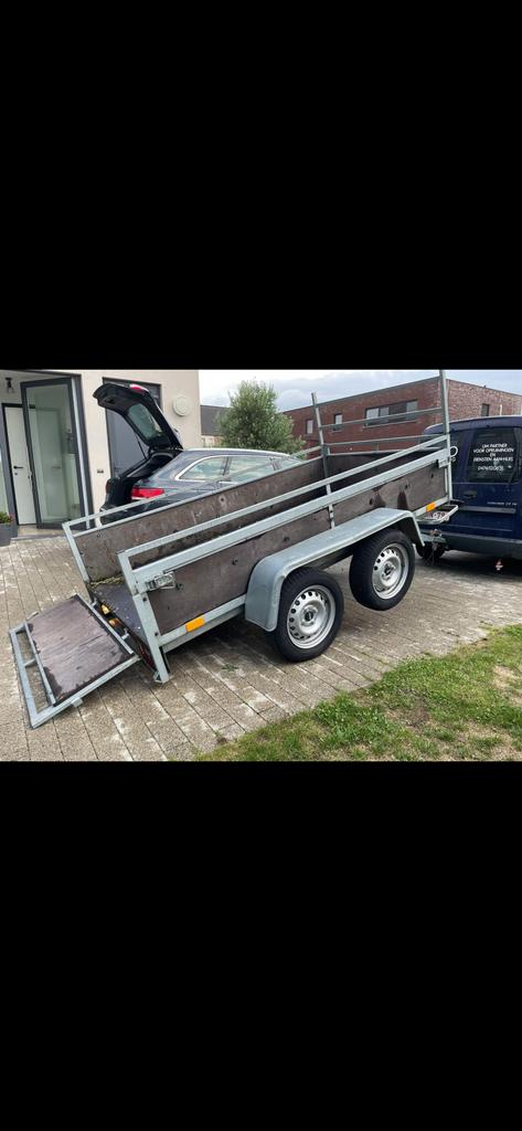 Aanhangwagen dubbelasser alko ongeremd kan kippen…, Ophalen, Gebruikt