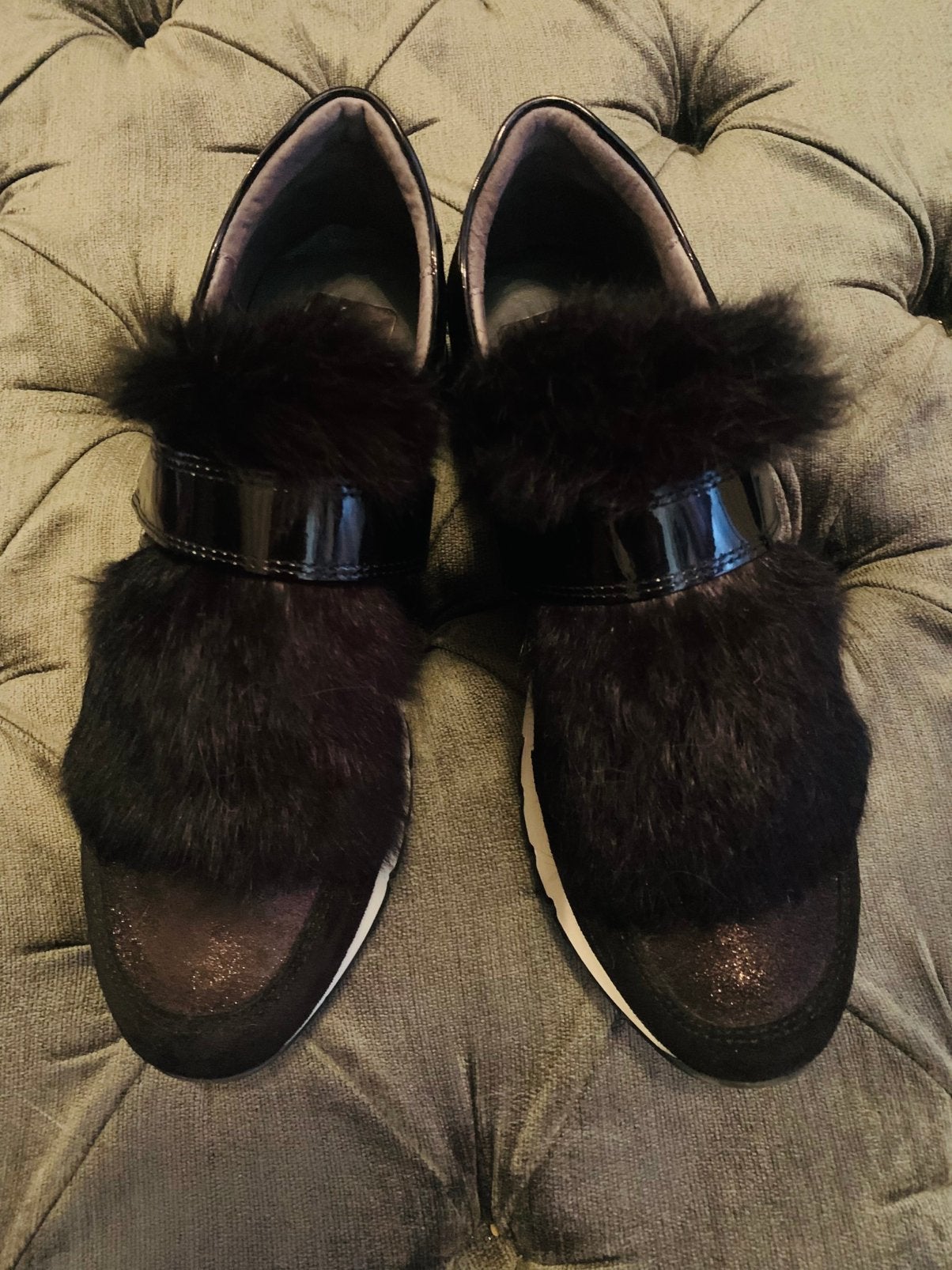Chaussures Kanna nouvelle taille 39 avec fourrure en cuir, Neuf, Enlèvement ou Envoi, Chaussures basses, Noir