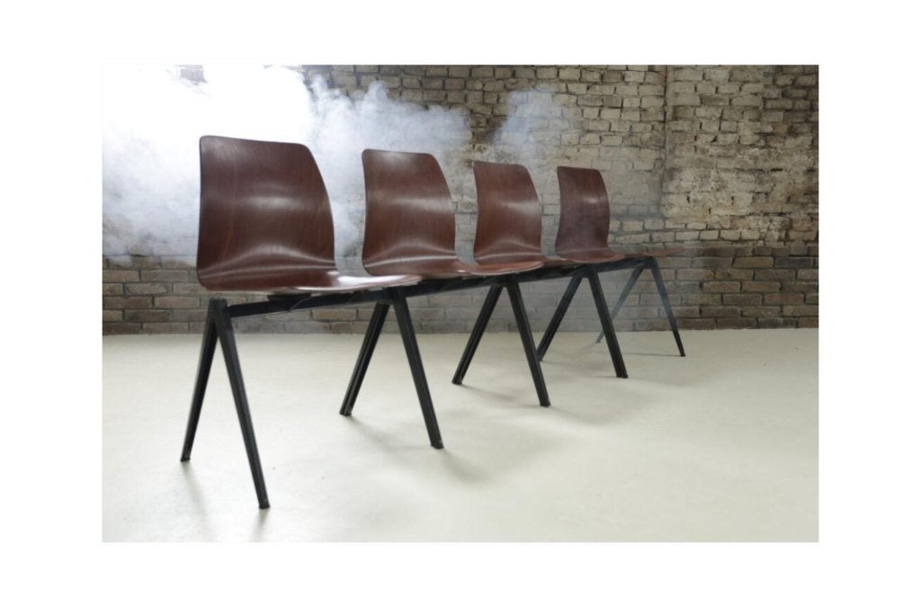 Vintage Galvanitas S22 stoelen set van 4 - koppelbaar, Antiek en Kunst, Ophalen