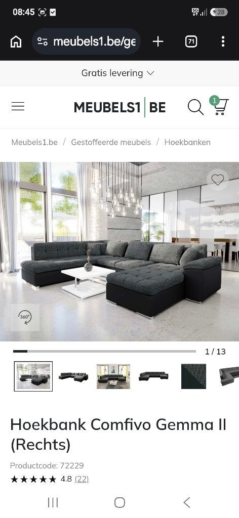 Hoeksalon met slaapfunctie, Maison & Meubles, Canapés | Salons, 100 à 125 cm, 250 à 300 cm, Banc d'angle, Quatre personnes ou plus