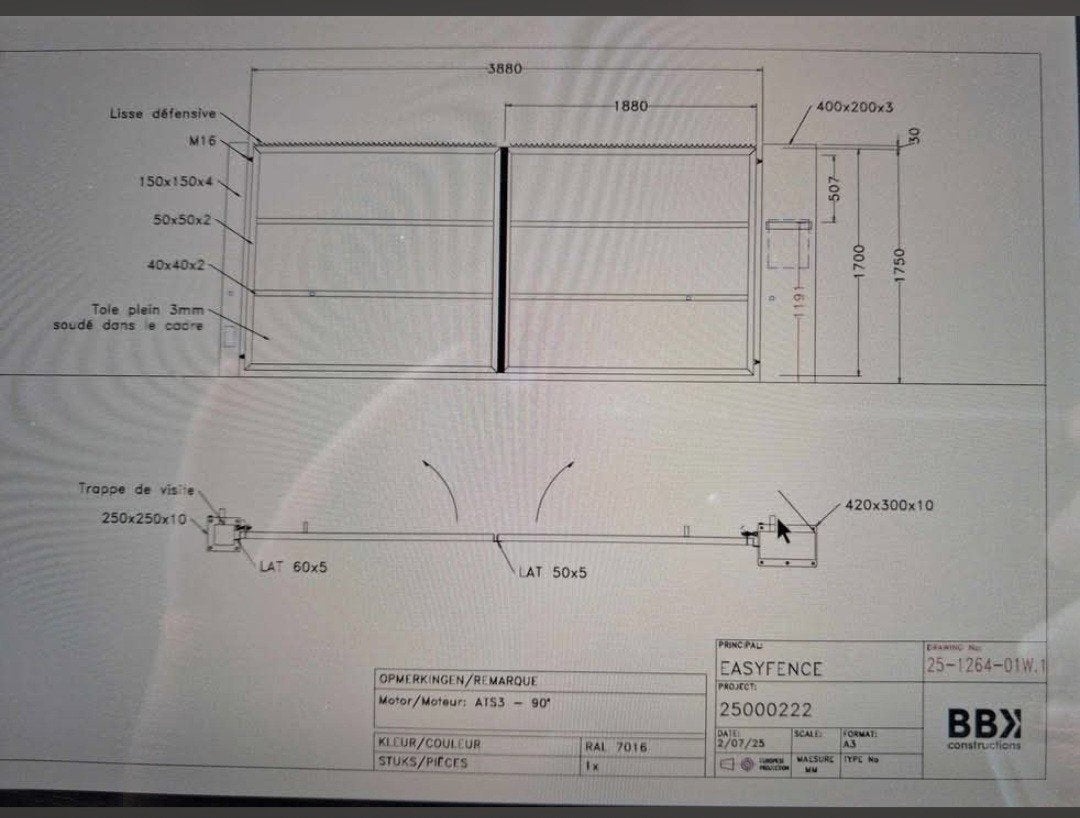 Portail Easyfence  jamais déballé, Zakelijke goederen, Machines en Bouw | Tuin, Park en Bosbouw, Ophalen of Verzenden, Overige typen
