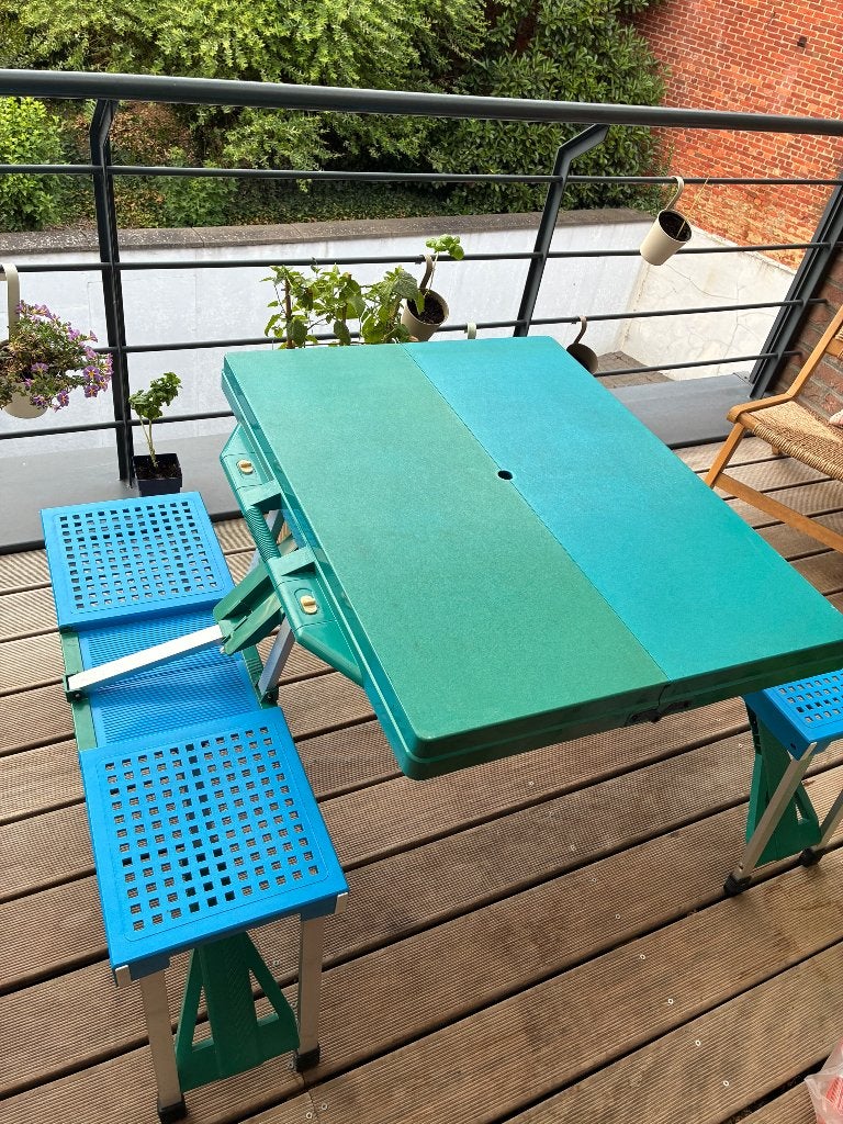Plooibare picknicktafel, Ophalen, Overige materialen, Gebruikt, Inklapbaar