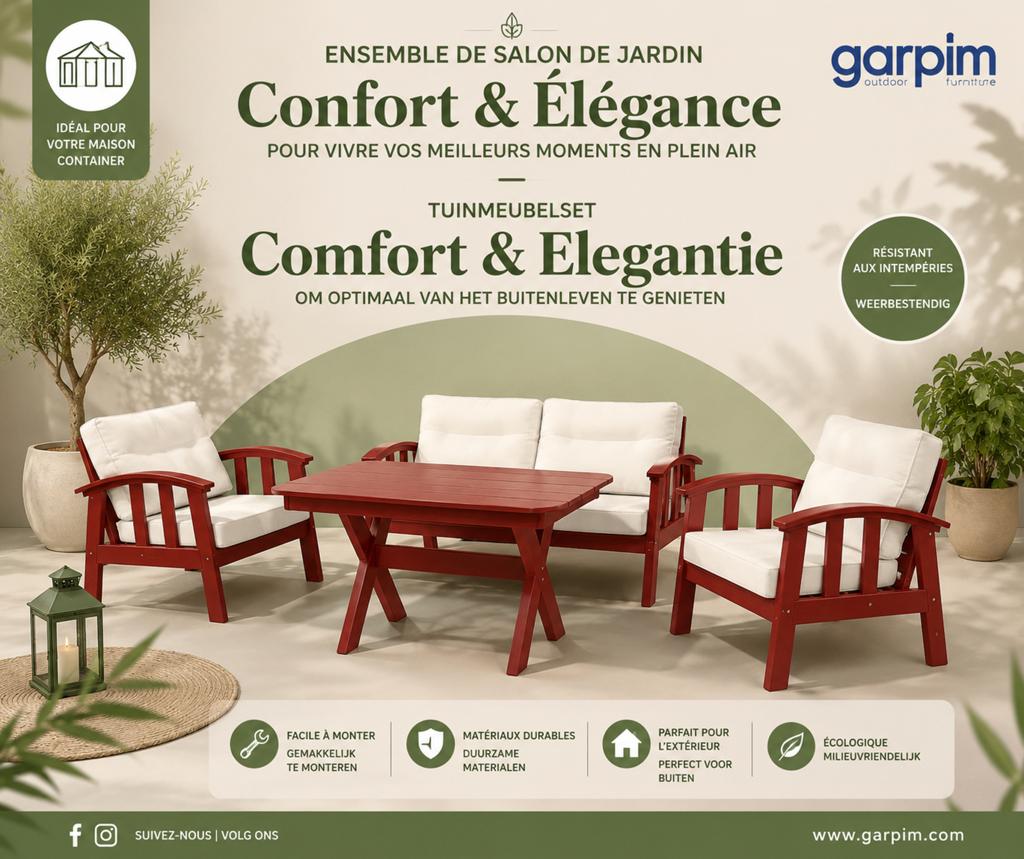 Ensemble de salon pour terrasse,veranda et jardin, Enlèvement ou Envoi, Neuf