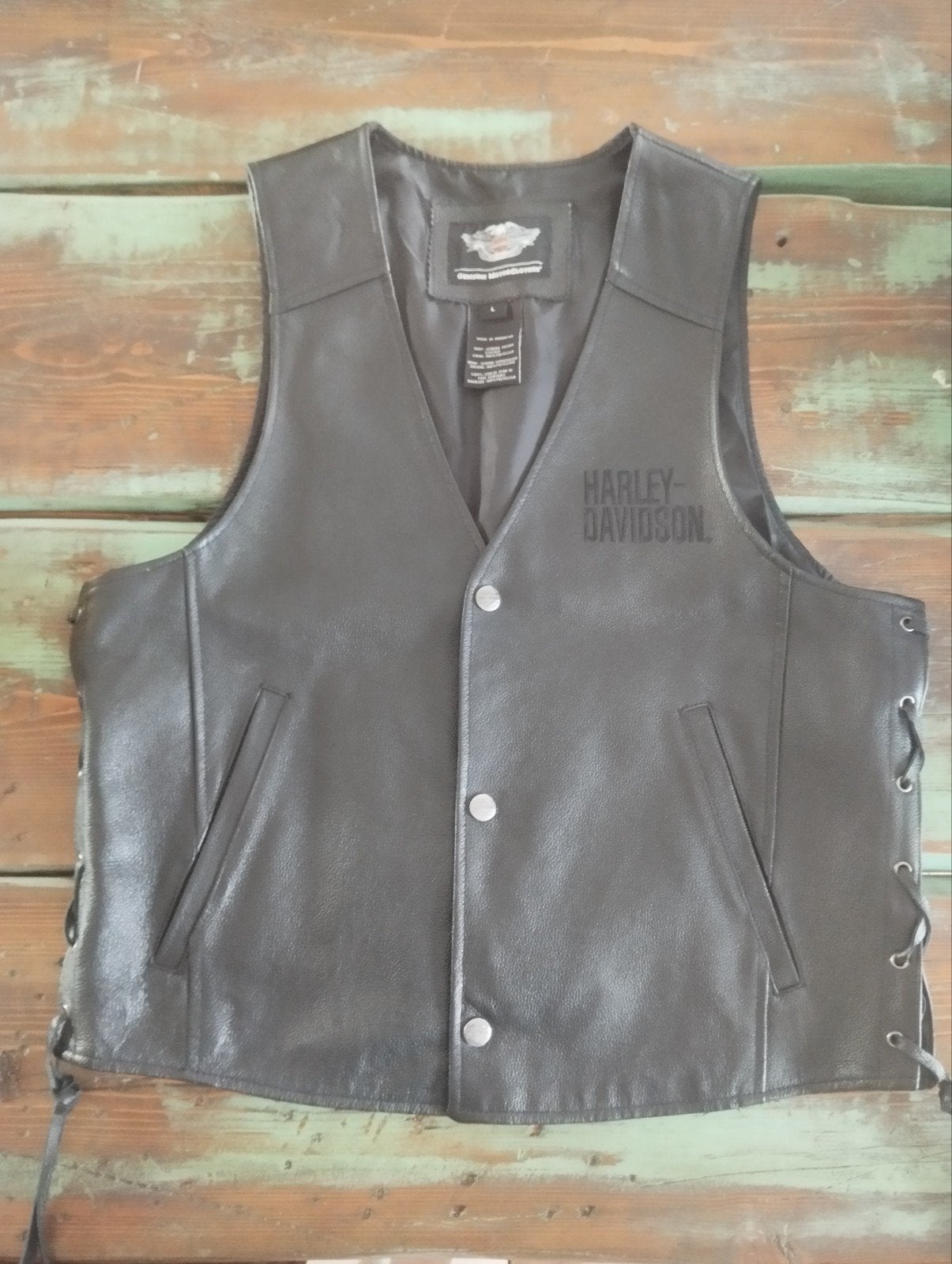 Originele Harley Davidson lederen gilet jas vest, Enlèvement ou Envoi, Neuf, sans ticket, Harley davidson