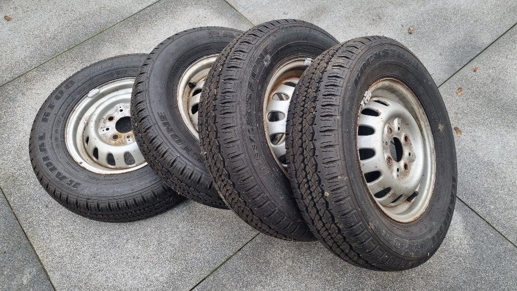 Set CMR velgen 3,5 x 12" voor Fiat Abarth Zagato, Ophalen, Gebruikt, 155 mm, Banden en Velgen