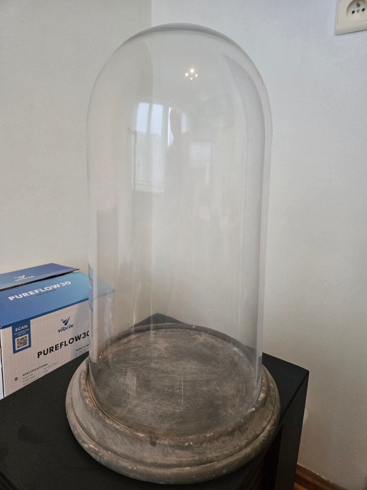 Glazen stolp, Glas, Ophalen, Zo goed als nieuw, 20 cm