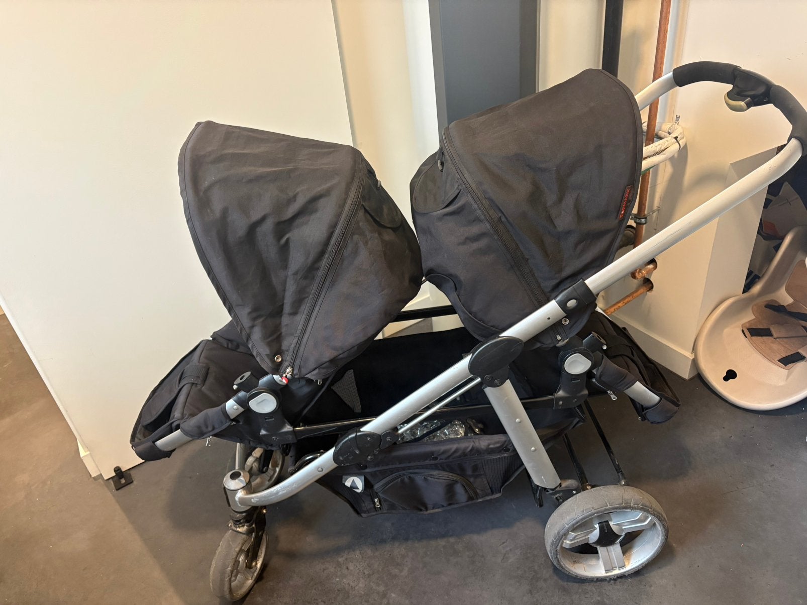 Dubbele buggy, Ophalen, Zo goed als nieuw